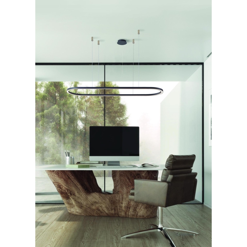 Azzardo AZ5057 - Himmennettävä LED-kattokruunu johdossa ELENA LED/60W/230V 150 cm musta