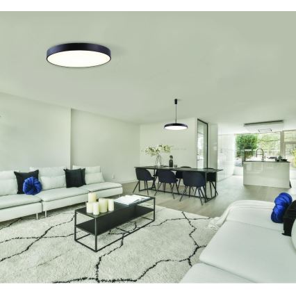 Azzardo AZ5088 - Himmennettävä LED-kattokruunu johdossa MARCELLO LED/30W/230V musta + kauko-ohjaus