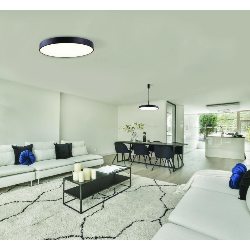 Azzardo AZ5088 - Himmennettävä LED-kattokruunu johdossa MARCELLO LED/30W/230V musta + kauko-ohjaus