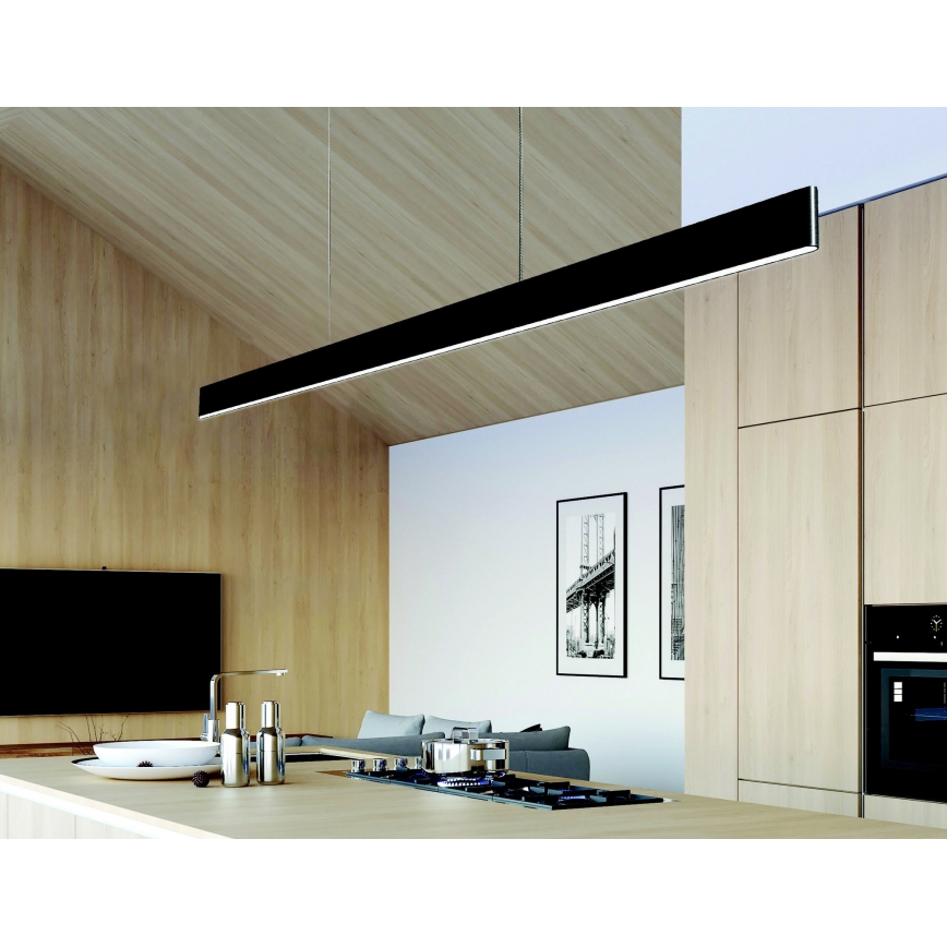 Azzardo AZ5109 - Himmennettävä LED-kattokruunu johdossa OLIVIER LED/50W/230V musta