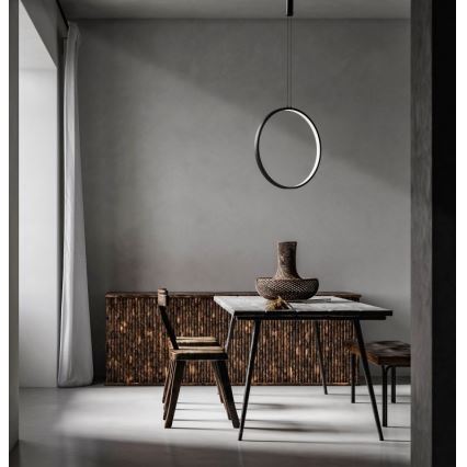 Azzardo AZ5255 - Himmennettävä LED-kattokruunu johdossa MASSIMA LED/35W/230V musta