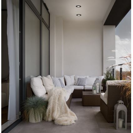 Azzardo AZ5390 - Kylpyhuoneen upotettava kattovalaisin ROMOLO 1xGU10/50W/230V IP65 musta