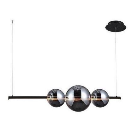 Azzardo - Vaihtokruunu SANDRA musta/kromi - iso halkaisija 22 cm