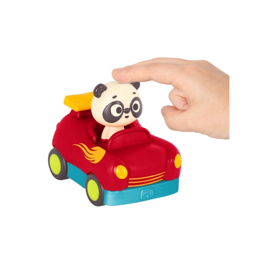B-Toys - Kaukosäätimellä varustettu auto Panda Bingo 4xAA + 2xAAA
