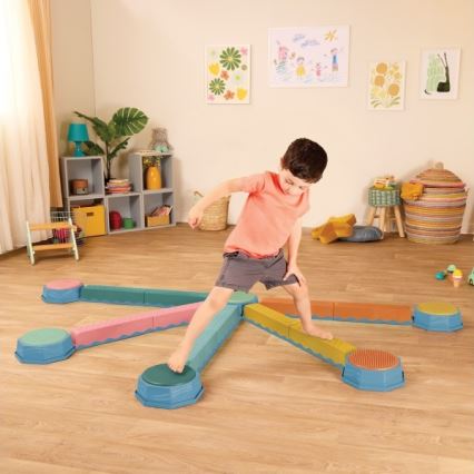 B-Toys - Lasten tasapainokivet BALANCE & HOP 6 kpl