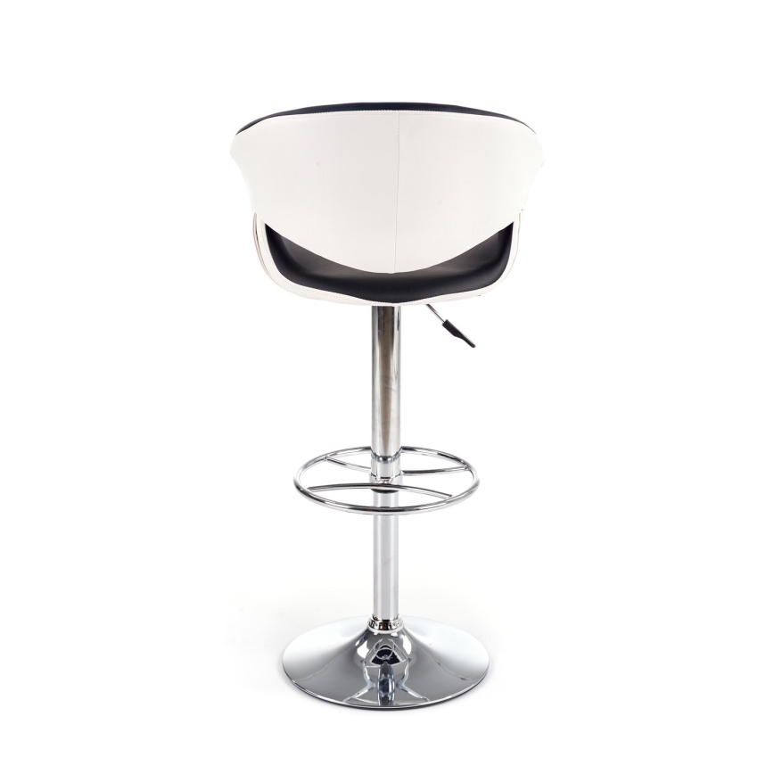 Baarijakkara 115x60 cm valkoinen/musta/kiiltävä kromi