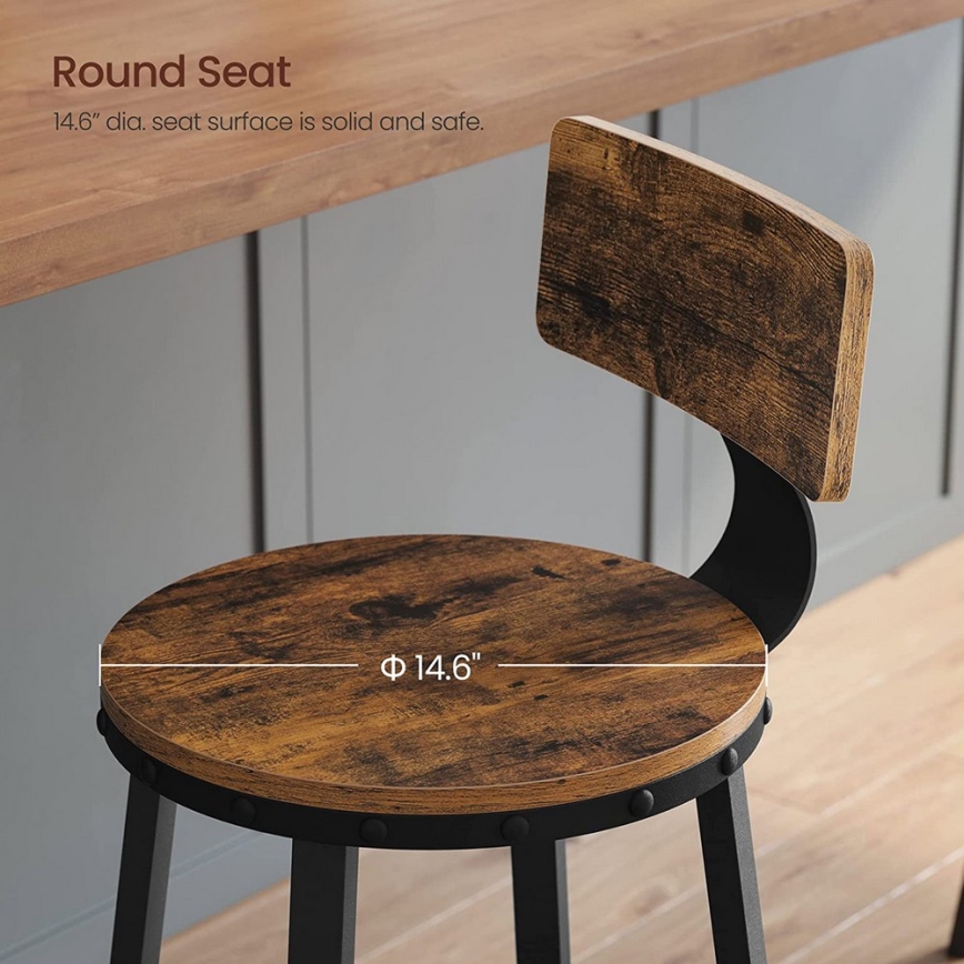 Baarituoli AVEN, ruskea/musta