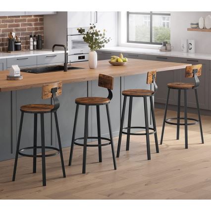 Baarituoli AVEN, ruskea/musta