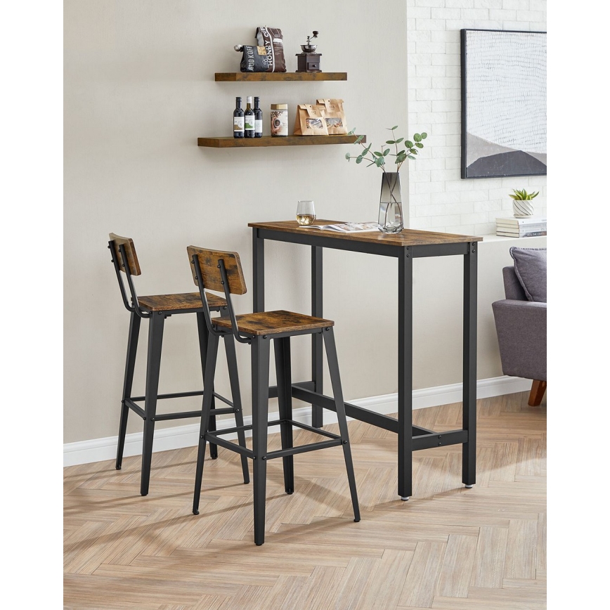 Baarituoli AVEN ruskea/musta