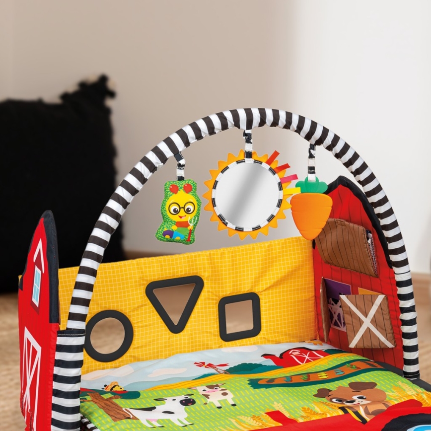 Baby Einstein - Vauvan leikkimatto BUSY BARNYARD 4xAA