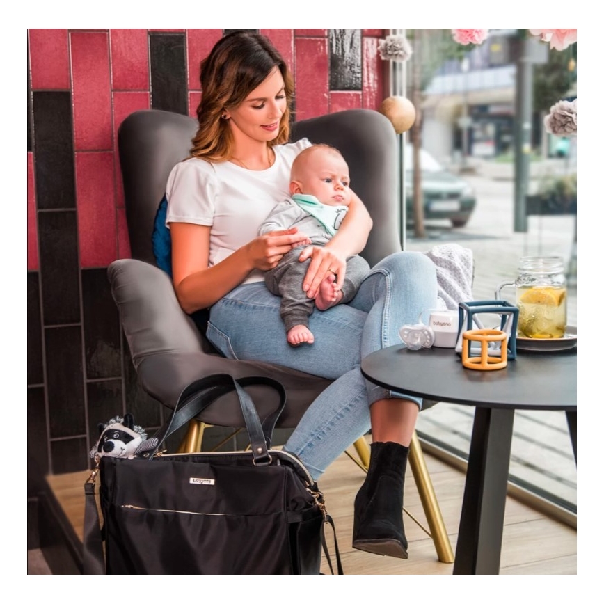 BabyOno - Vaihtolaukku rattaita varten Coco musta