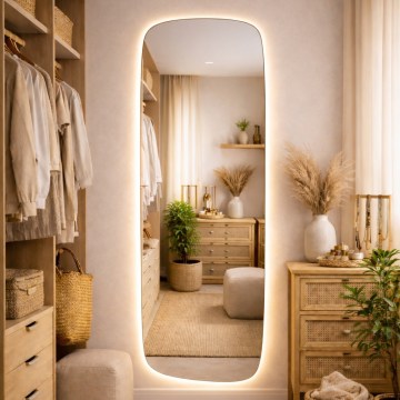 Baltica Design - LED-kylpyhuoneen seinäpeili taustavalaistuksella STONE CALM LED/15W/230V 4500K 155x50 cm IP65
