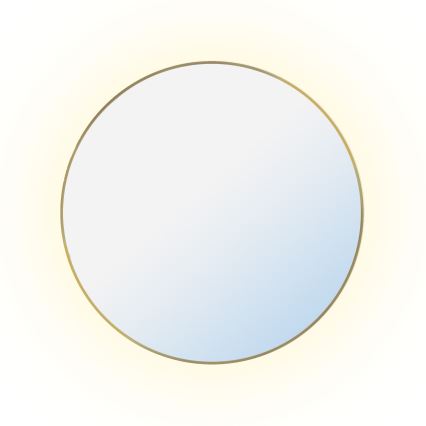 Baltica Design - LED-kylpyhuoneen seinäpeili taustavalaistuksella BRIGHT LED/15W/230V 4500K halkaisija 70 cm IP65 kultainen