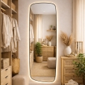Baltica Design - LED-valaistu kylpyhuoneen seinäpeili STONE CALM LED/15W/230V 4500K 155x50 cm IP65 musta
