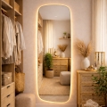 Baltica Design - LED-valoilla varustettu kylpyhuoneen seinäpeili STONE CALM LED/15W/230V 2700K 155x50 cm IP65
