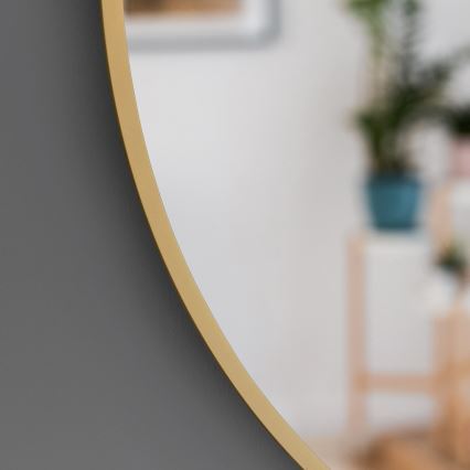 Baltica Design - LED-kylpyhuoneen seinäpeili taustavalolla BRIGHT LED/15W/230V 4500K Ø 90 cm IP65 kultainen