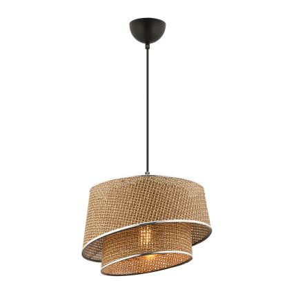 BARETTE riippuvalaisin johdolla 1xE27/60W/230V, ruskea/kiillotettu kromi