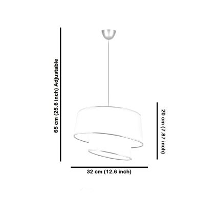 BARETTE riippuvalaisin johdolla 1xE27/60W/230V, ruskea/kiillotettu kromi
