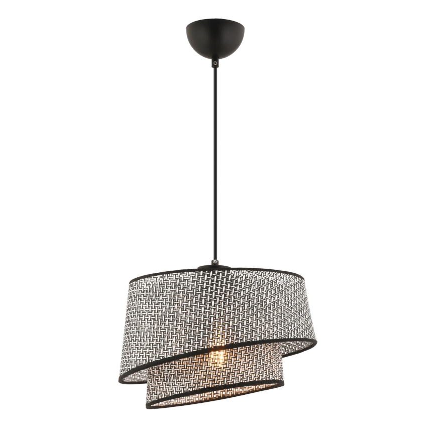 BARETTE-riippuvalaisin vaijerilla 1xE27/60W/230V, harmaa/musta