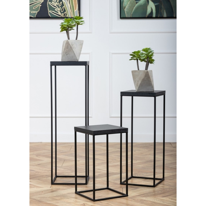 Kukkasteline BASICLOFT 60x24 musta