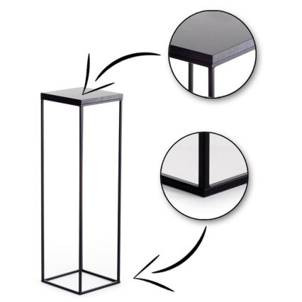 Kukkasteline BASICLOFT 80x24 musta