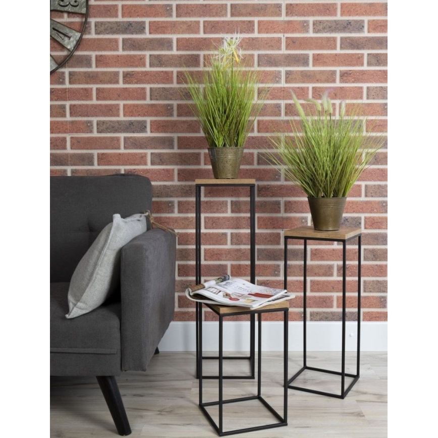 Kukkasteline BASICLOFT 80x24 musta/ruskea