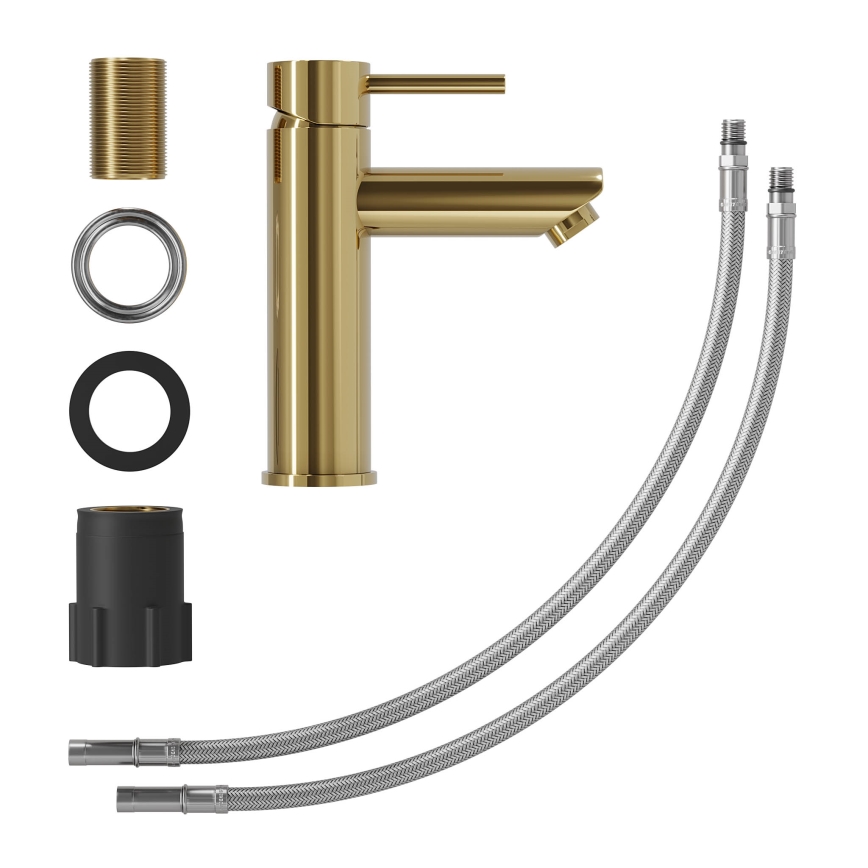 BATH DELUXE 28-017-03-64-02 - Altaan hana RINGSTED 17,8 cm kiiltävä messinki