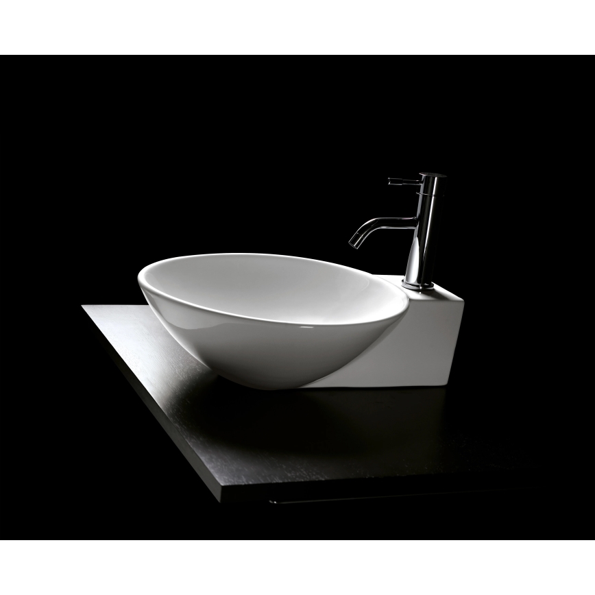 Bathco 0028 - Pöytätason pesuallas BAYONA 42x50,5 cm posliini/valkoinen