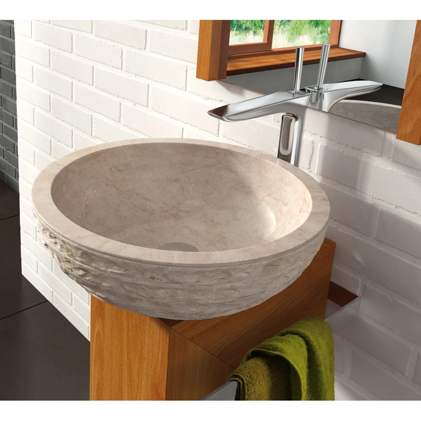 Bathco 00318 - PUKET-tasoallas Ø 45 cm, kivi/beige