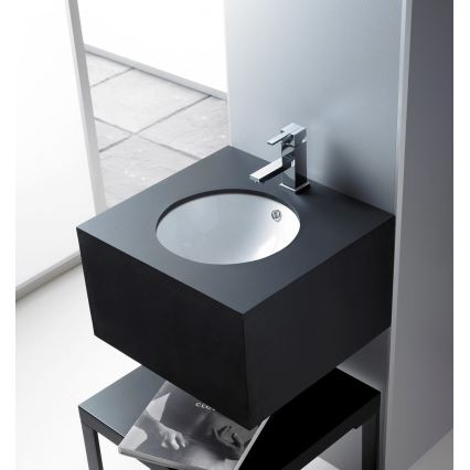 Bathco 0052 - Upotettava pesuallas CERDENA, halkaisija 38 cm, posliini/valkoinen