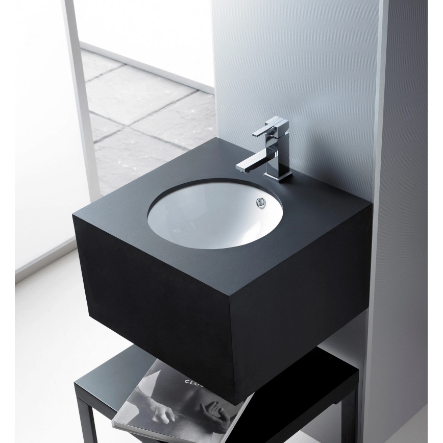 Bathco 0052 - Upotettava pesuallas CERDENA, halkaisija 38 cm, posliini/valkoinen