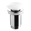 Bathco 0212PR - Pesualtaan CLICK-CLACK-tyhjennysventtiili ilman ylivuotoa, halkaisija 6 cm, kiiltävän valkoinen
