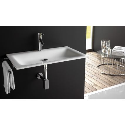 Bathco 0507 - Upotettava pesuallas MONACO 60x50 cm hartsi/valkoinen