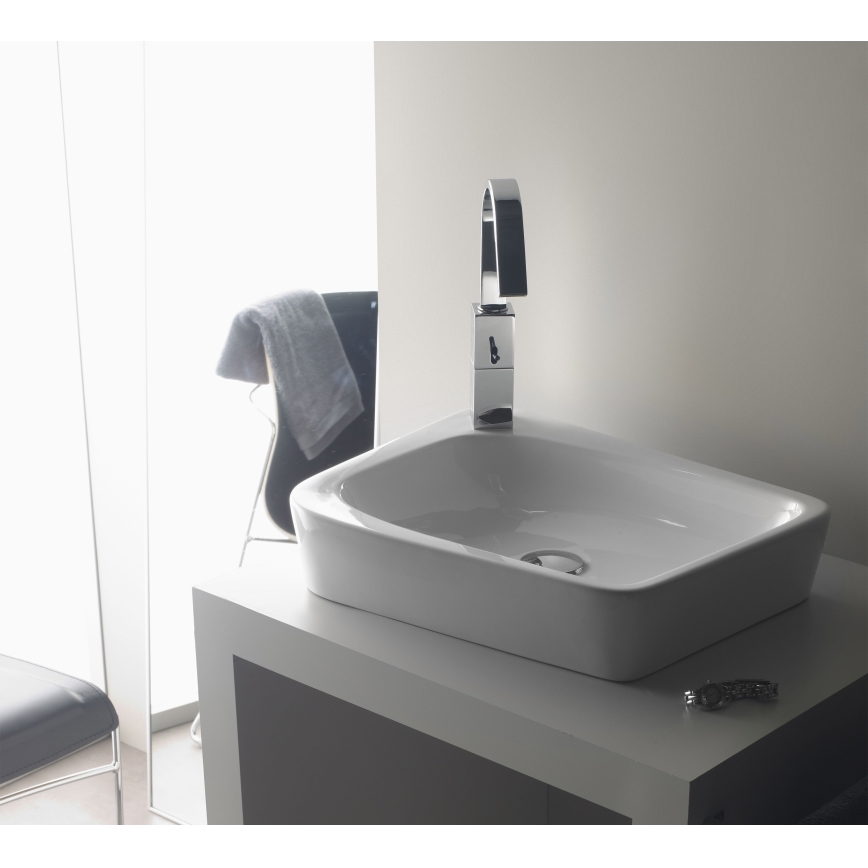 Bathco 4001 - ARAGON tasoallas 50x40,5 cm posliini/valkoinen