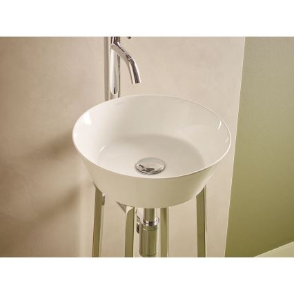 Bathco 4086 - VOLTA pöytätason pesuallas, Ø 35 cm, posliini/valkoinen