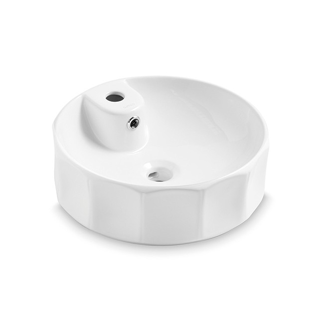 Bathco 4158 - CIRCUS pöytätason pesuallas Ø 42 cm, posliini/valkoinen