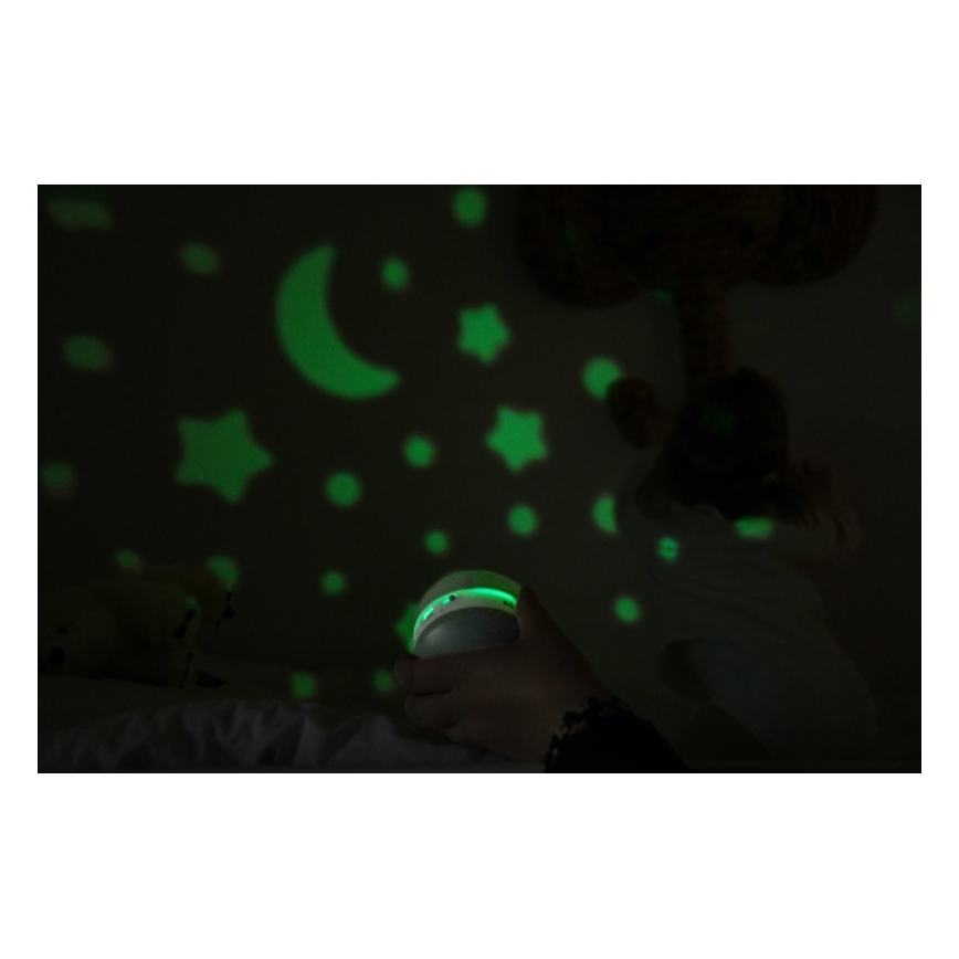 Beaba - PIXIE-melodiaprojektori USB/5V 1300 mAh vihreä