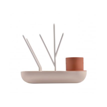 Beaba - Pullon kuivausteline beige/oranssi