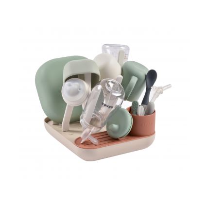 Beaba - Pullon kuivausteline beige/oranssi