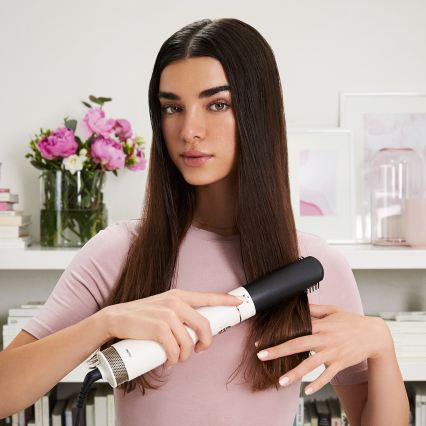 Bellissima 11847 - Kuumailmaharja 8-in-1 AIR WONDER 1000W/230V valkoinen/kulta