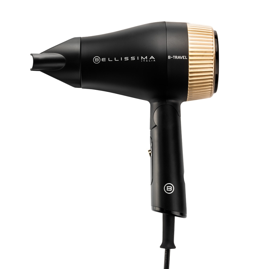 Bellissima 11872 - B-TRAVEL matkahiustenkuivain 1400W/230V musta/kulta