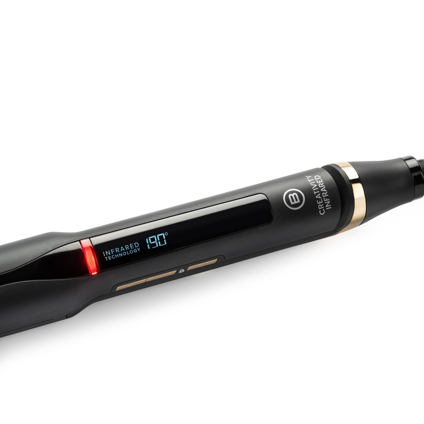 Bellissima 11948 - Hiusten suoristin LCD-näytöllä, infrapunatekniikka, 60W/230V, musta