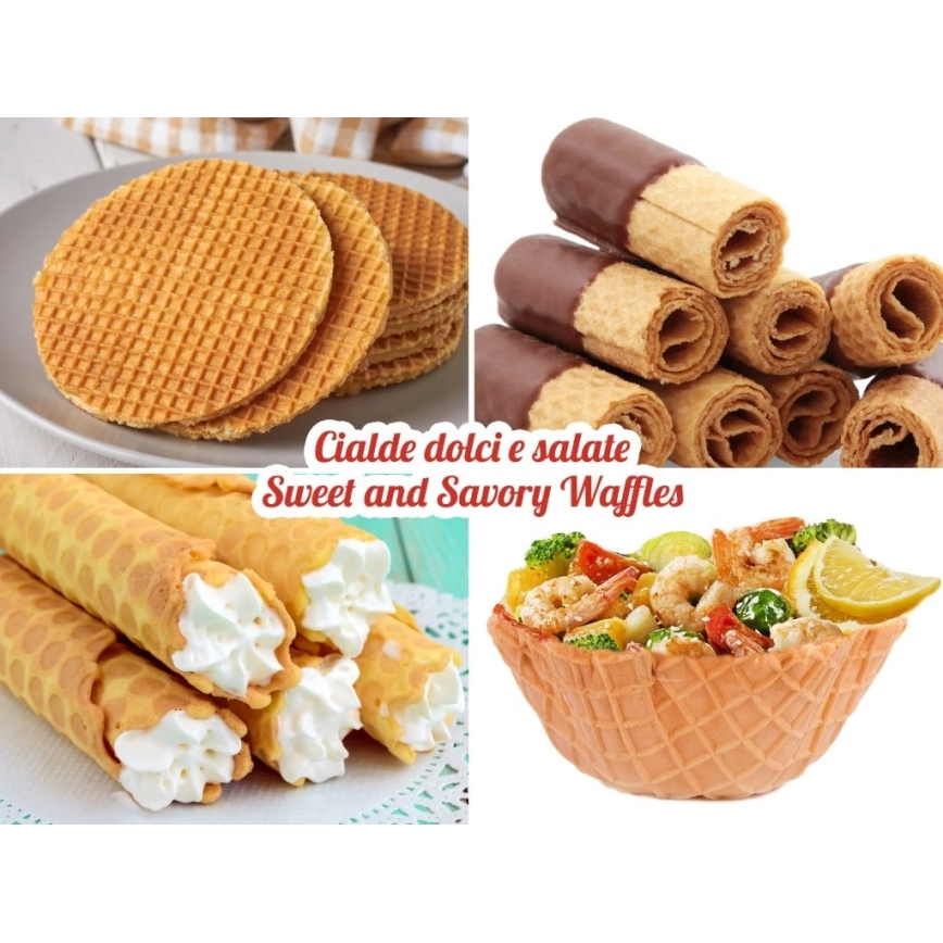 Beper - 2-in-1 vohvelirauta 1000W/230V punainen