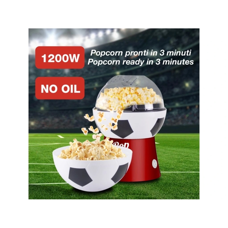 Beper - Jalkapallokuvioinen popcorn-kone 1200W/230V