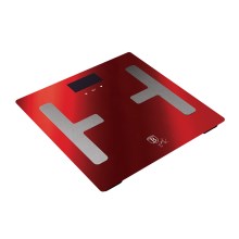 BerlingerHaus - Henkilökohtainen vaaka LCD-näytöllä 2xAAA punainen/mattakromi