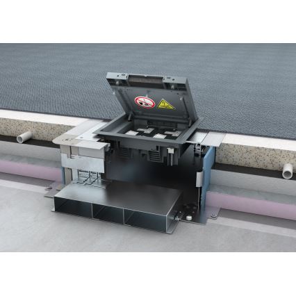 BETTERMANN - Lattialaatikko kaksinkertaisille lattioille 12 moduulit (6 laitteet 45x45)