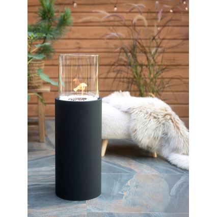 BIO-takka ROMA 26,5x80,5 cm 2kW musta + suojakansi