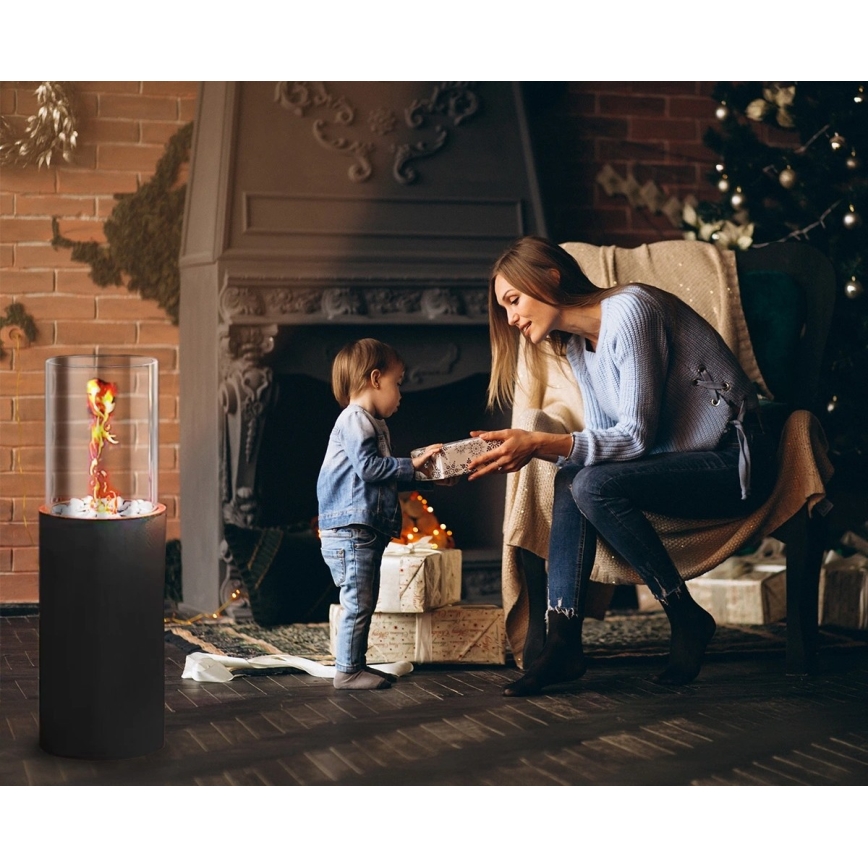 BIO-takka ROMA 26,5x80,5 cm 2kW musta + suojakansi