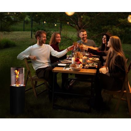 BIO-takka ROMA 26,5x80,5 cm 2kW musta + suojakansi