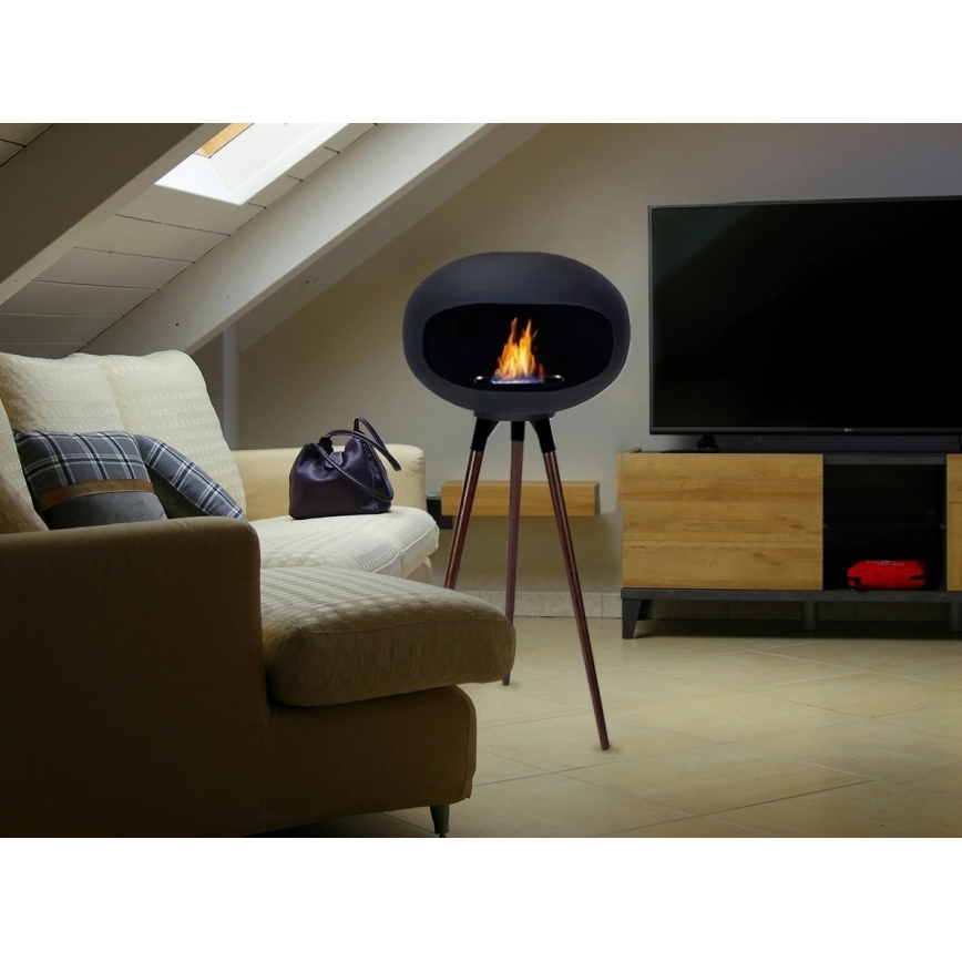 Bioetanolitakka TOKIO 45x100 cm 2 kW musta